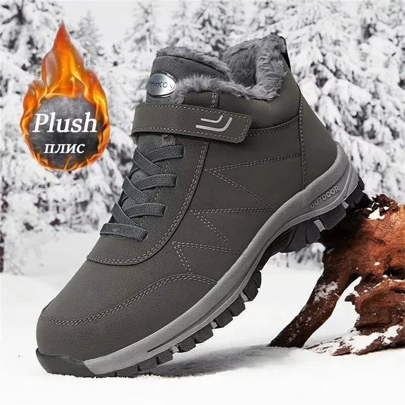 Men Boots Brand Climbing Shoes Men's Outdoor Sports Cotton Oes Winter Fce Lined High Top Thi Bot Climbing Casual Warm Boots - Sun Studio