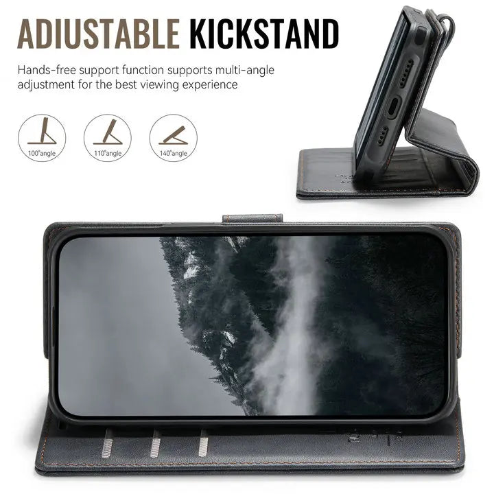 For iPhone 17 Pro 5G 2025 2In1 Detachable Leather Wallet Case For iPhone Air 17 16 15 14 13 12 Pro Max 16 Plus 16E Magnet Cover - Sun Studio