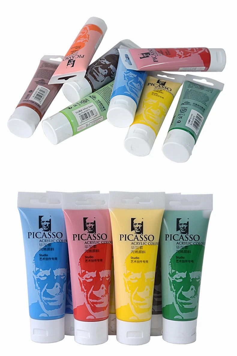 75ml Acrylic Paint Non Toxic Non Fading,Rich Pigments for Painters, Adults for Canvas Wood Clay Fabric Ceramic Craft Supplies - Sun Studio