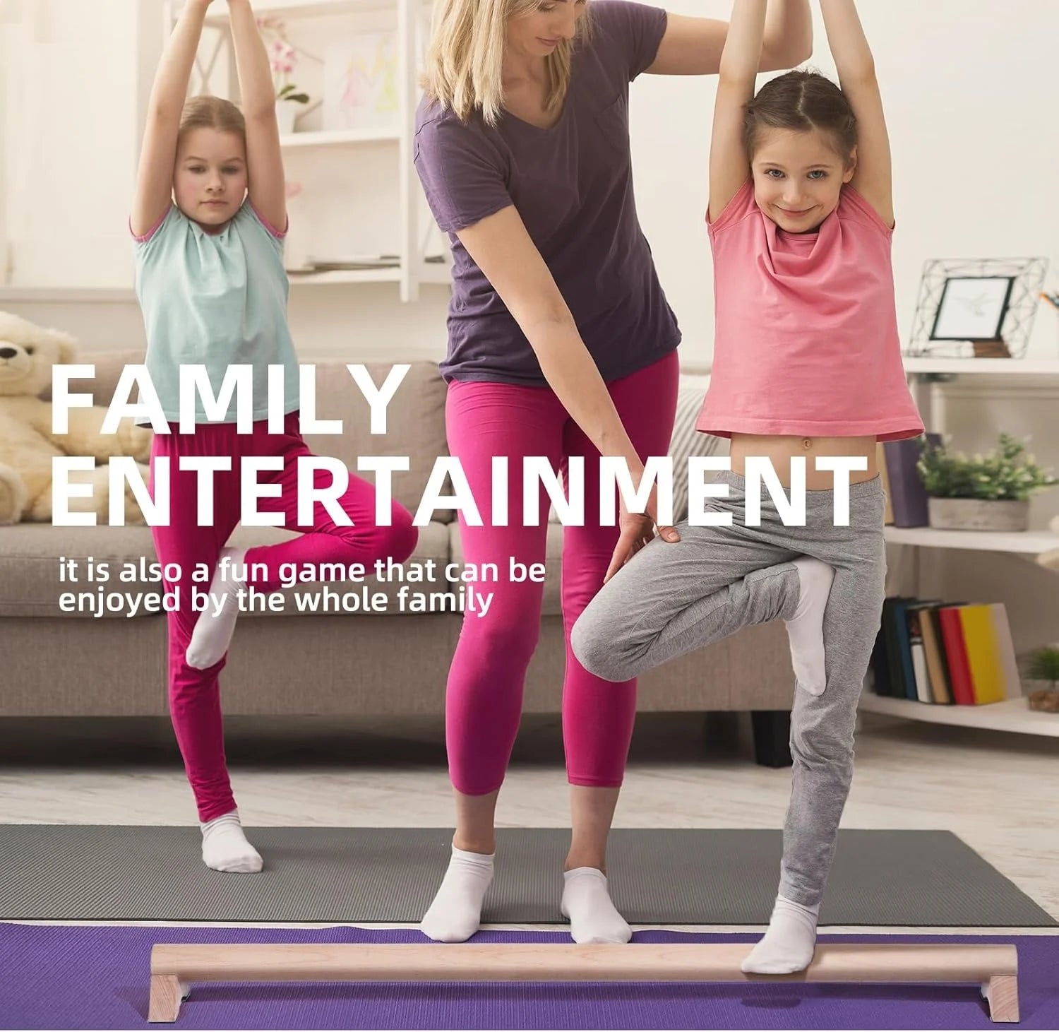 Wooden Balance Beam Home Gymnastics Balance Wood Adult Balance Exercise Beam Wooden Russian Jerk Frame - Sun Studio