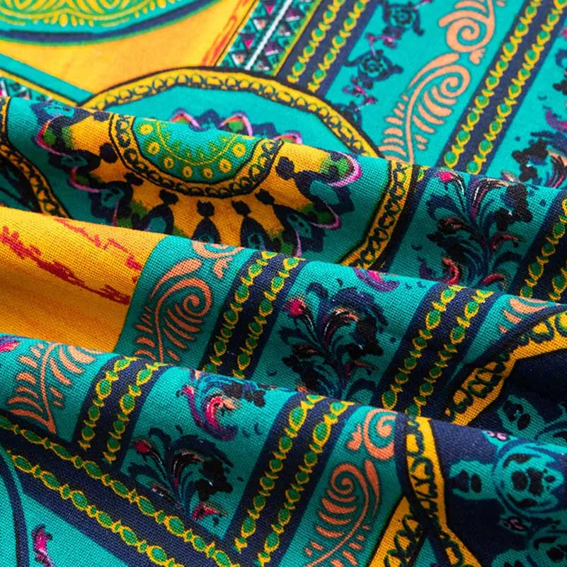 Bohemian Stoff Ethnisch Vintage Retro Boho Bedruckte Baumwolle Leinen Wohnkultur Polstertextil