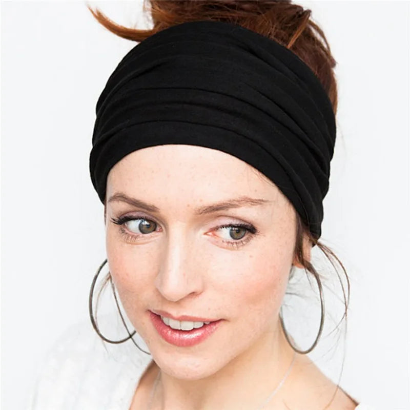 New Elastic Cycling Headband Women Fitness Headband Sweatband Fitness Headwrap Non-slip Bike Headwear Running Fitness Hairband - Sun Studio