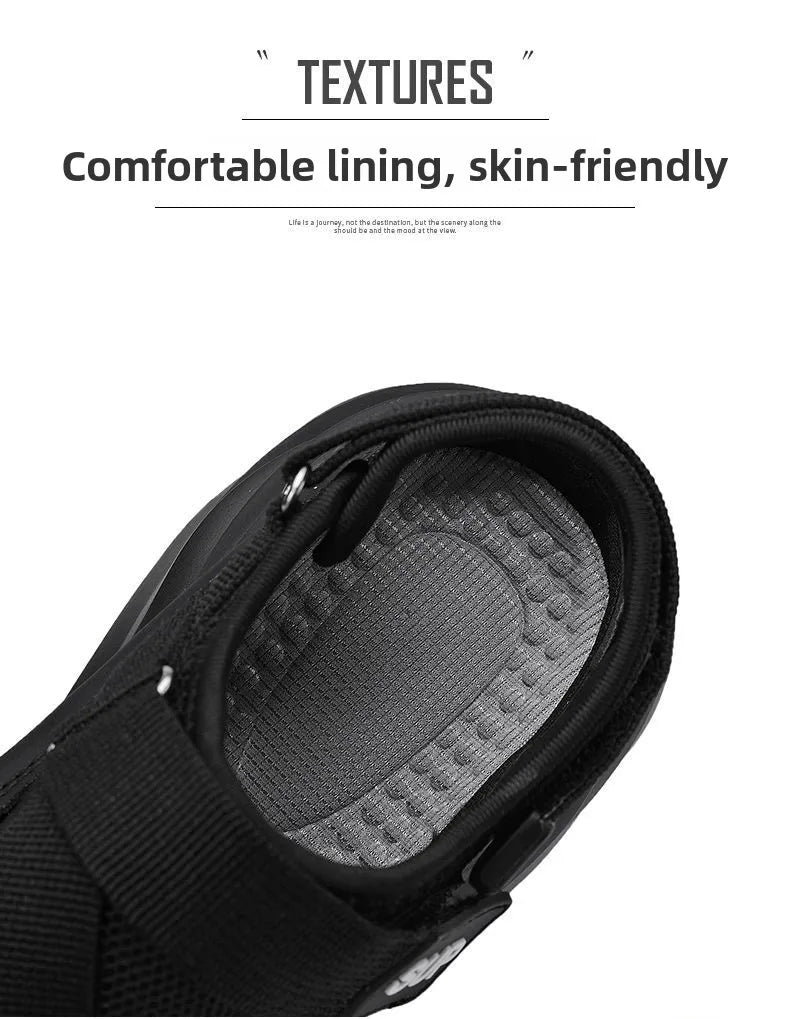 Men's Breathable Hollow out Sporty Slippers Soft Bottom Casual Fashion Sandals Anti-Slip Durable Rubber Sole Comfortable Slip-On - Sun Studio