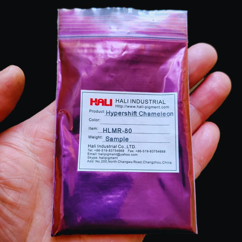 1G/Glas Super Chamäleon Automobilfarbe Pigmentpulver Hypershift Chamäleon Pigment Farbenwechsel Blau/Rot/Violett Artikel:HLMR-46