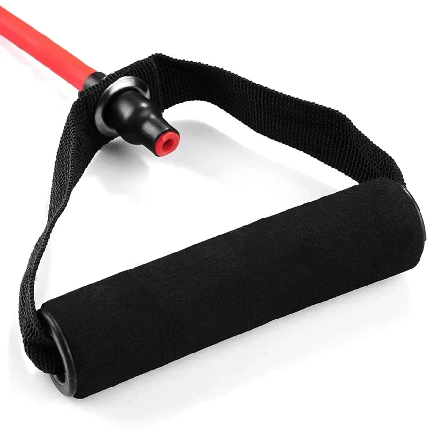 5 Levels Resistance Bands with Handles Men Yoga Pull Rope Elastic Fitness Exercise Tube Band for Home Workouts Strength Training - Sun Studio