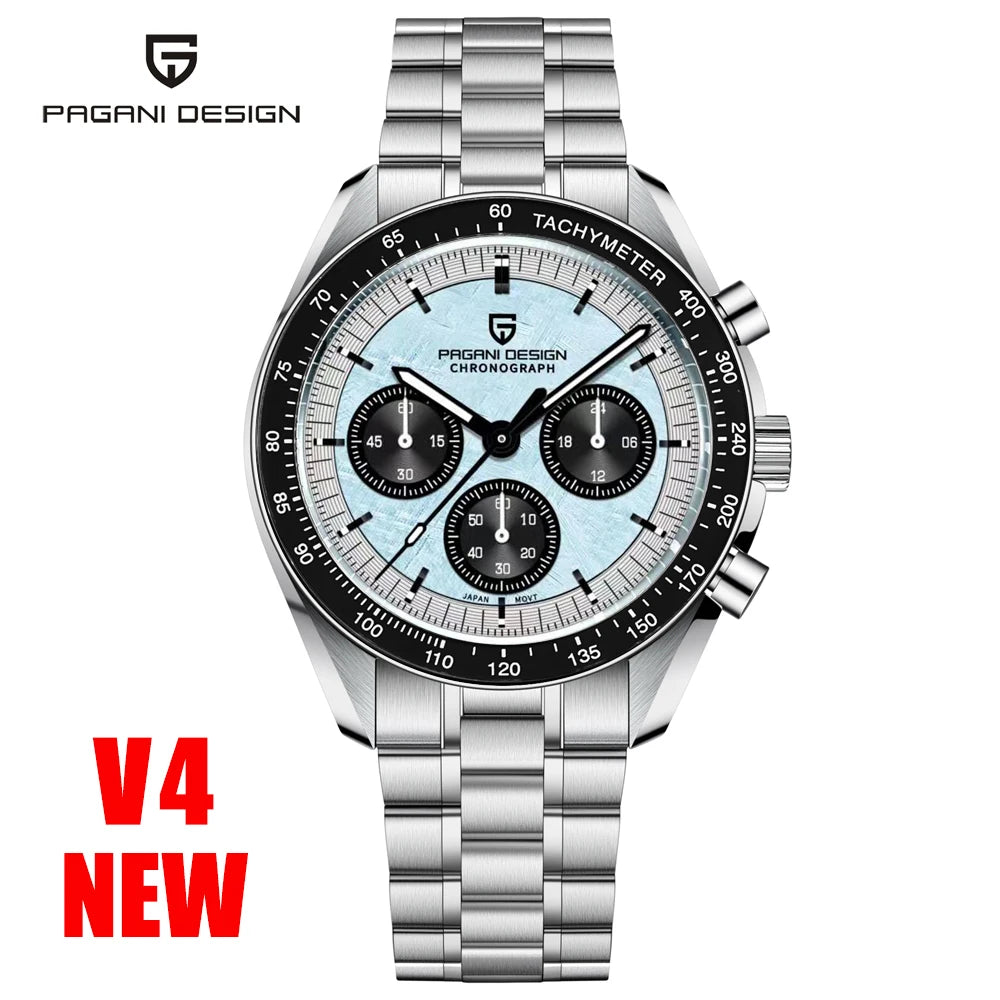 PAGANI DESIGN 2025 New Moon Men's Watches Luxury Quartz Watch For Men AR Sapphire Glass 100M Waterproof Wristwatch Chronograph - Sun Studio