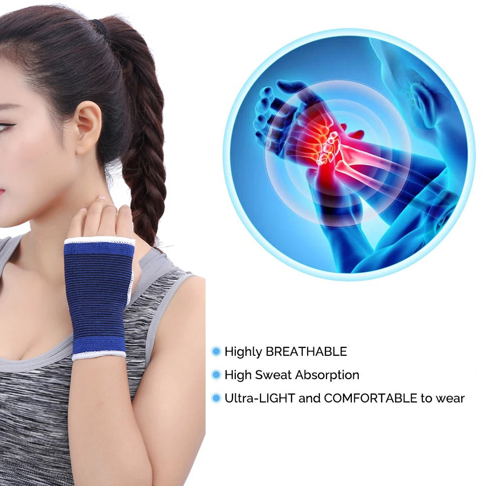 1 Pair Fitness Gym Gloves Elastic Training Fitness Wrist Wrap Workout Exercise Glove Wrist Support Hand Brace Gym Palm Protector - Sun Studio