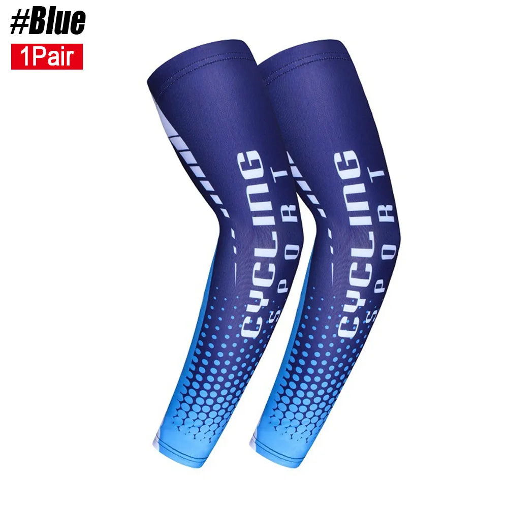 1Pair Sports Cooling Cycling Arm Sleeves Anti-UV Protection Elastic Arm Cover for Driving Running Basketball Football Golf - Sun Studio