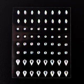 1 Pc Disposable Tattoo Stickers Face Jewelry Color Crystal Diamond DIY Eyes Face Body Waterproof Makeup Decorations Rhinestones