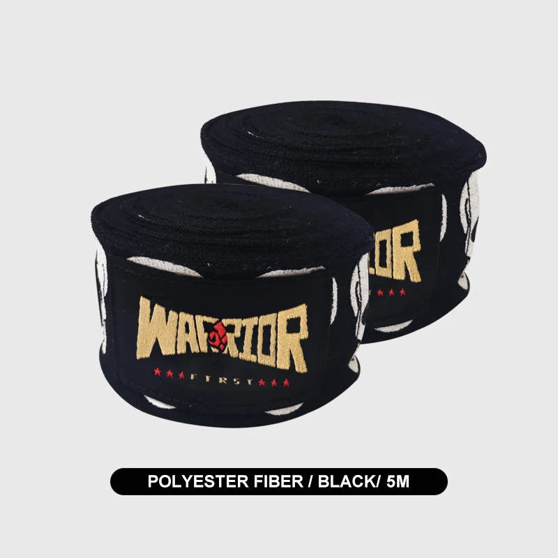 1 Pair Boxing Hand Wraps MMA Muay Thai Kick Boxing Handwraps For Training Bandages Sport Straps 3M/5M Length Skull Print - Sun Studio