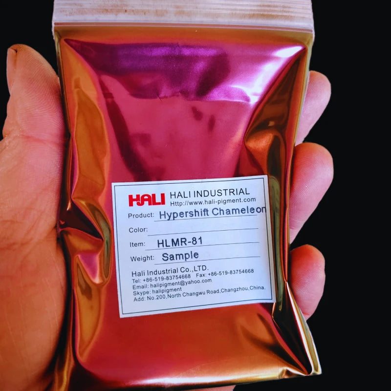 1G/Glas Super Chamäleon Automobilfarbe Pigmentpulver Hypershift Chamäleon Pigment Farbenwechsel Blau/Rot/Violett Artikel:HLMR-46