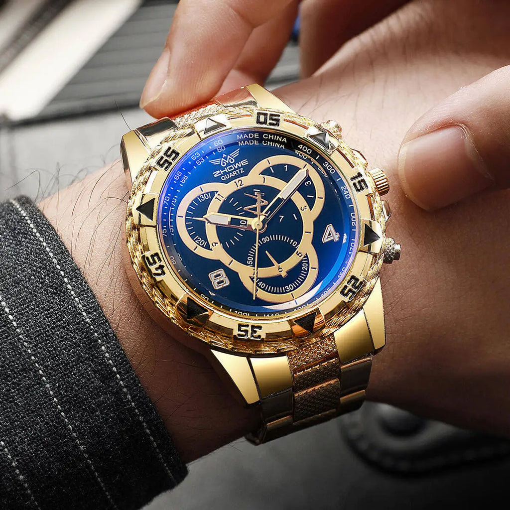 Luxury Large Dial Men Business Watches Fashion Male Analog Quartz Wristwatch Reloj Hombre - Sun Studio