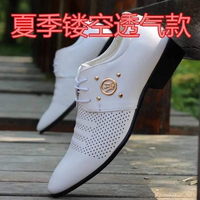 Summer Leather Shoes for Men Male Leather Fashion Business Luxury Colorful Party Dress Shoes Loafers 남성구두 Sapatos Masculinos - Sun Studio