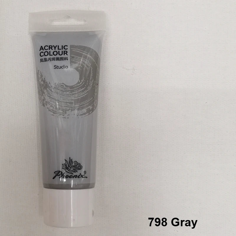 75ml Acrylfarbe Ungiftig Nicht verblassend, reiche Pigmente für Maler, Erwachsene für Leinwand Holz Ton Stoff Keramik Bastelbedarf
