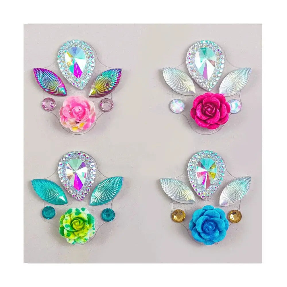 Adhesive Makeup Diamond Sticker DIY Temporary 3D Crystal Face Stickers Glitter Diamond Mask Rhinestone Tattoo Women - Sun Studio
