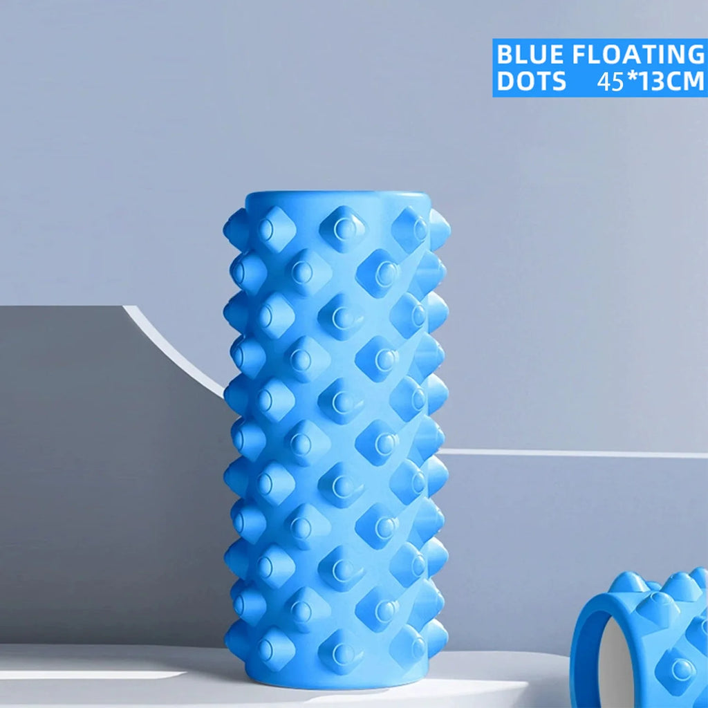 1 Pack – Hollow, Textured, Solid Color Massage and Yoga Roller / Portable Yoga Roller for Slimming Legs - Sun Studio