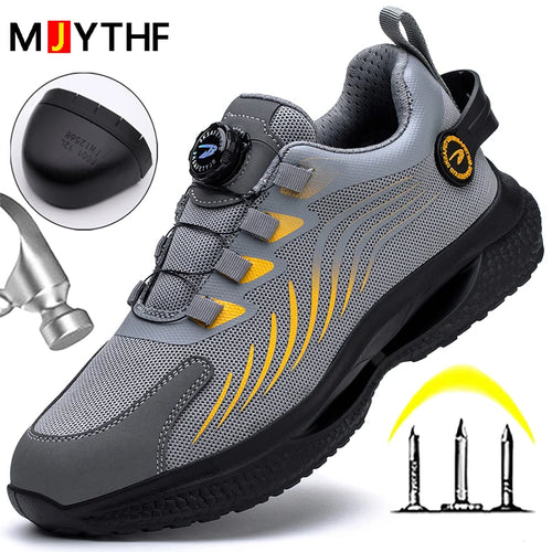 2026 Security Safety Shoes Men Rotating Button Work Sneakers Indestructible Shoes Puncture-Proof-men Sport Shoes Steel Toe Boots - Sun Studio