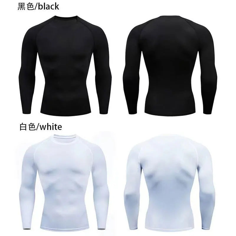 Fitness clothes men's outdoor sports quick drying short sleeved t-shirt training pro running stretch tight fitting clothes yoga - Sun Studio