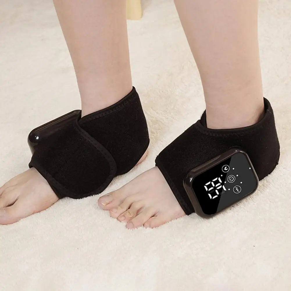 Cordless Ankle Massager 3-in-1 Heated Ankle Wrap Foot Massager with 3 Vibration Modes And 3 Heat Levels for Achilles Tendinitis - Sun Studio
