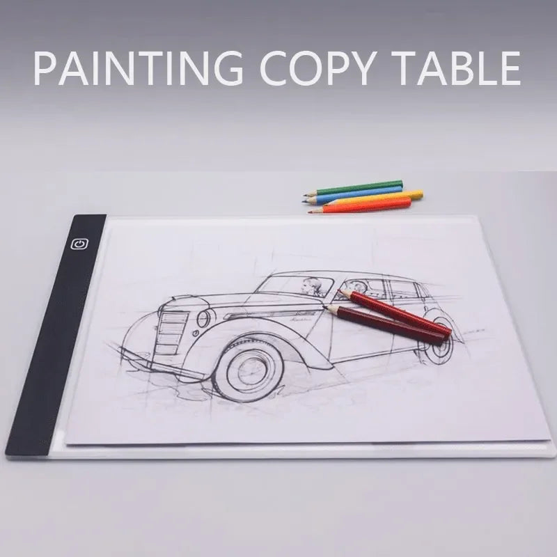 A4/A5 LED copying board, 3-level dimming copy table, drawing puzzle toy, gift, dimmable children's Painting board - Sun Studio