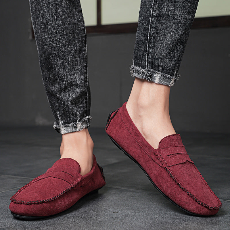 Trend Wildleder Herren Lässige Schuhe Atmungsaktiver Komfort Slip-On Herren Fahr Schuhe Mode Herren Bequeme Schuhe Luxus Marke Mokassins