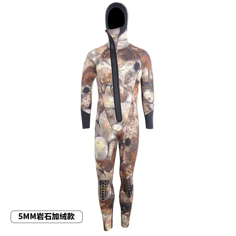 YONSUB Scuba Front Zipper 5MM Long or Short Sleeves Neoprene Men Diving Snorkeling Wetsuit Underwater Hunting Surfing Swimsuit - Sun Studio