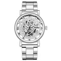 Free Shipping New Fashion Women Hollow Skeleton Faux Mechanical Watch Ladies Metal Mesh Quartz Watches For Gift Relogio Feminino - Sun Studio