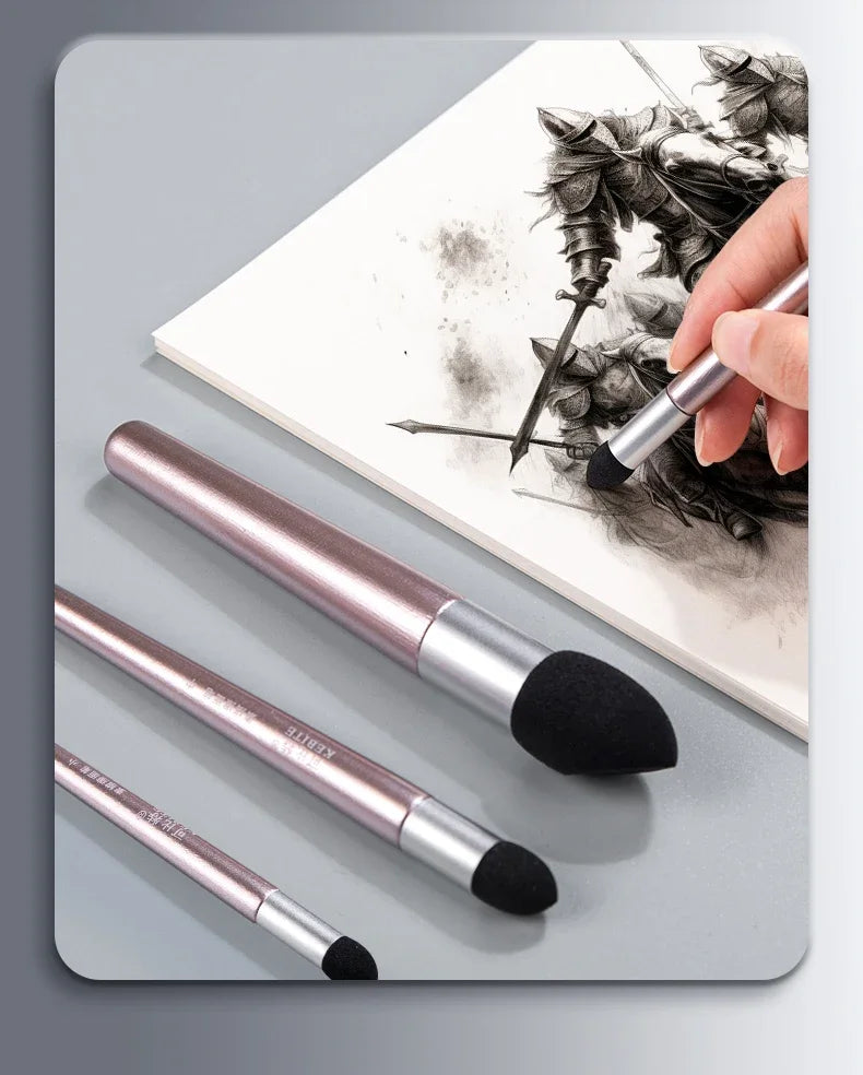 Sketch Pen Brush Artist Blending Pen Washable Rubbing Sponge Wipe Clean Tool Set Reusable Drawing Processing Rendering Eraser - Sun Studio