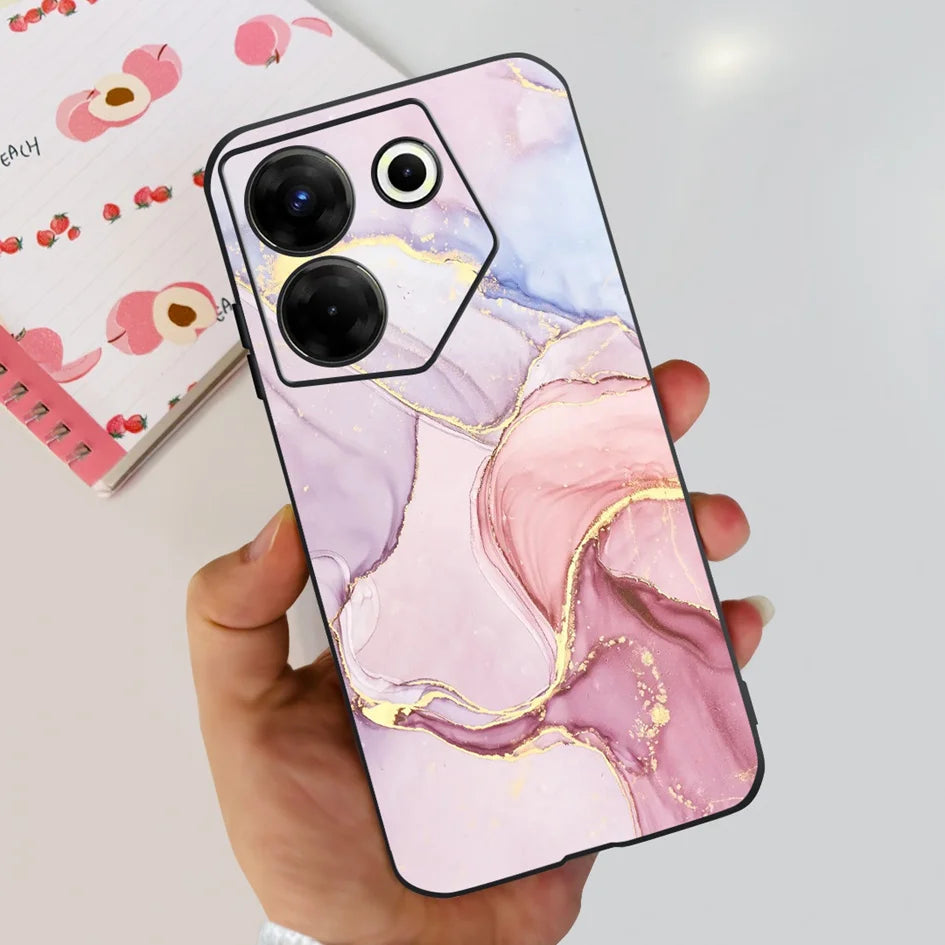 For Tecno Camon 20 Pro 5G Case 2023 Cute Love Heart Football Slim Cover Soft Silicone Funda For Tecno Camon20 Pro 5G CK8n Bumper