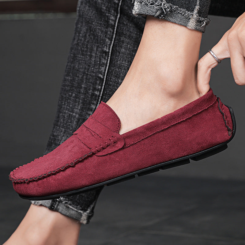 Trend Wildleder Herren Lässige Schuhe Atmungsaktiver Komfort Slip-On Herren Fahr Schuhe Mode Herren Bequeme Schuhe Luxus Marke Mokassins