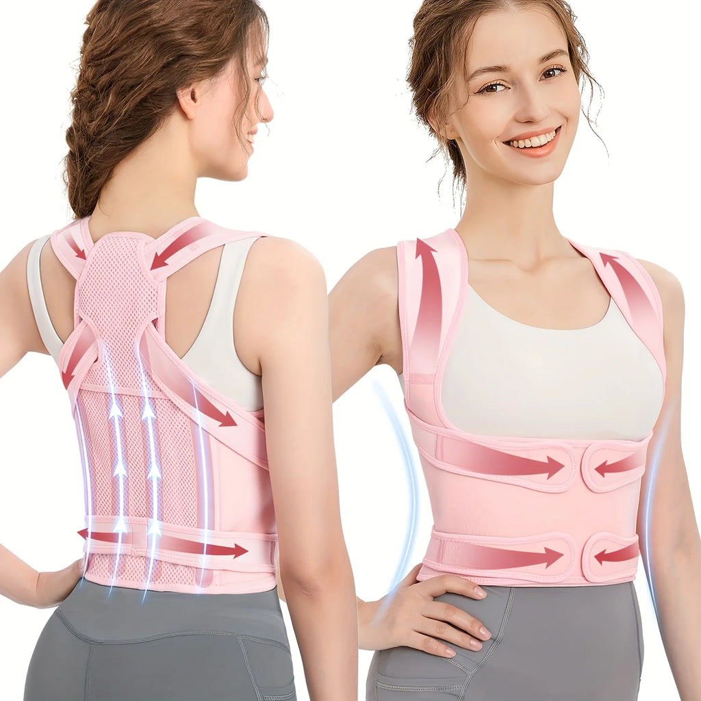 Back Brace Posture Corrector for Women and Men, Adjustable Shoulder Brace for Upper and Lower Back Pain Relief - Sun Studio