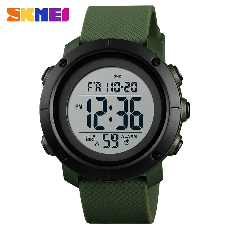 SKMEI Men Fashion Digital Watch Large Dial Alarm Clock Waterproof Watches Sport Outdoor Sports Men's Electronic Watch - Sun Studio