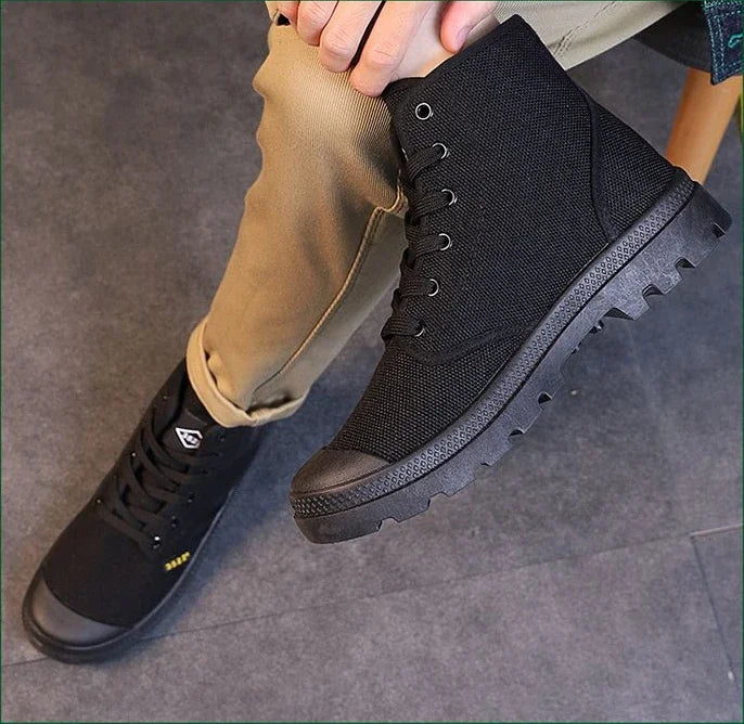 Male Shoes Hiking Outdoor Rubber Men's Boots Lace Up Original Deals Vintage In Promotion Y2k Offers Trendy 2025 Footwear New - Sun Studio