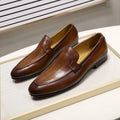 YETTIES Designer Fashion Mens Loafers Leather Handmade Black Brown Casual Business Dress Shoes Party Wedding Men's Footwear - Sun Studio