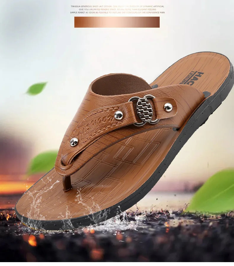Flip Flops Men Summer Slippers For Men Comfortable Outdoor Beach Shoes Male - Sun Studio