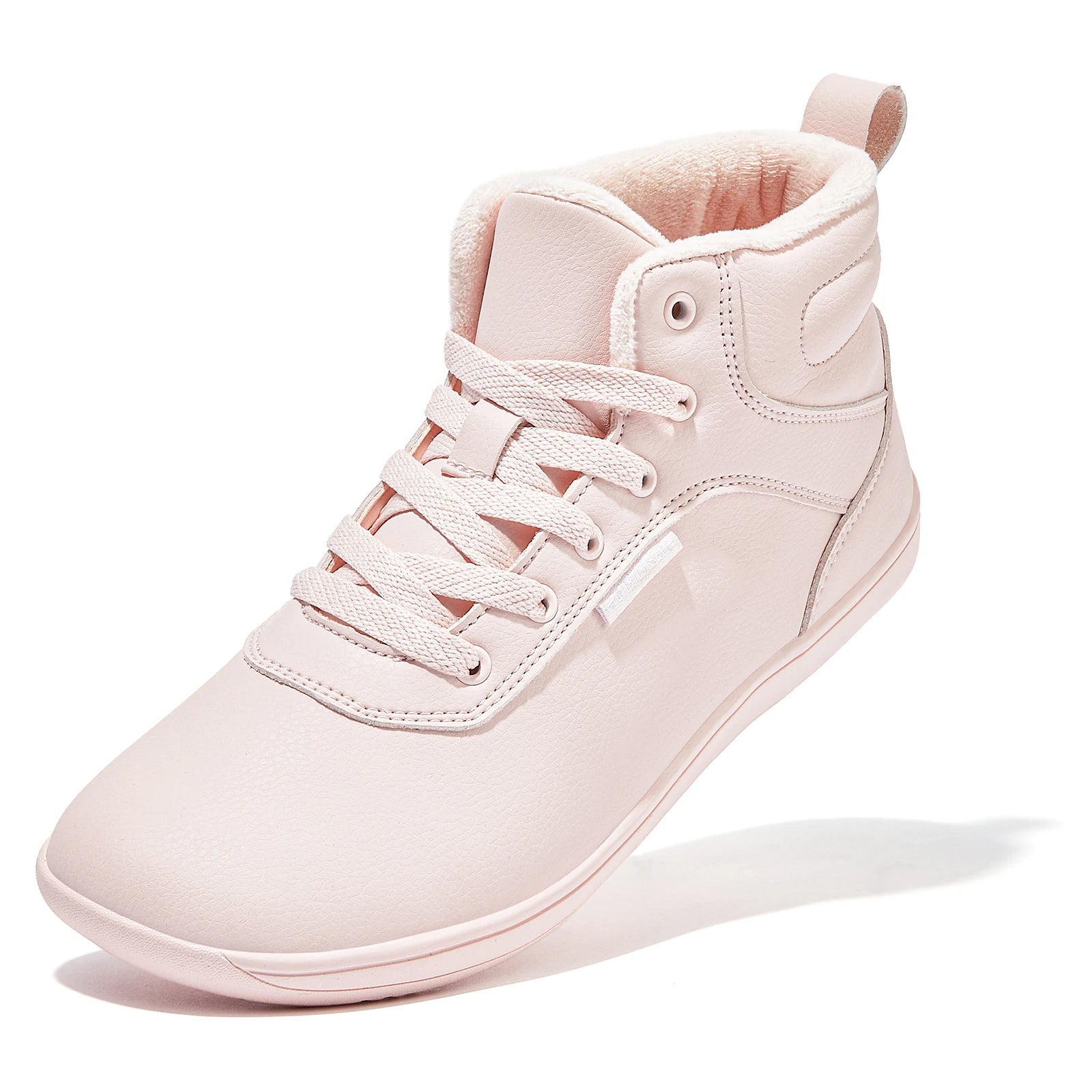 HOBIBEAR Unisex Winter Barefoot Shoes Womens Men Wide Toe Box Faux Fur Lined Ankle Sneakers Artificial Leather Lace Up Shoes - Sun Studio