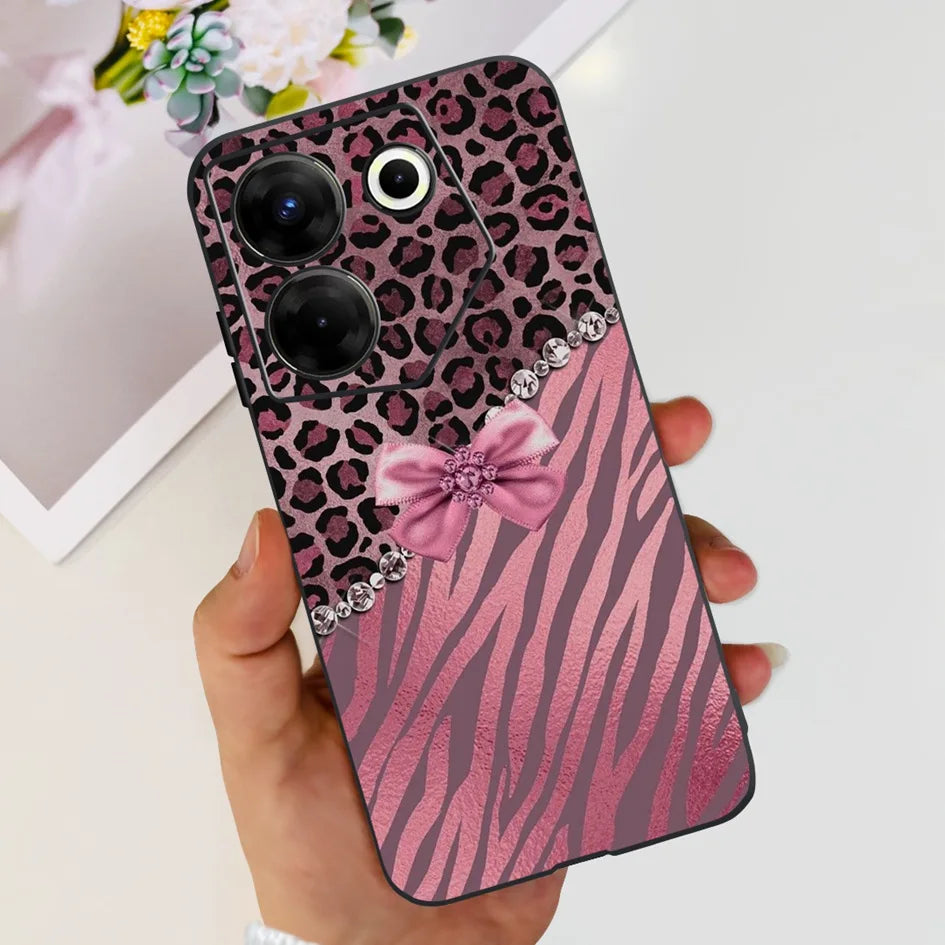 For Tecno Camon 20 Pro 5G Case 2023 Cute Love Heart Football Slim Cover Soft Silicone Funda For Tecno Camon20 Pro 5G CK8n Bumper