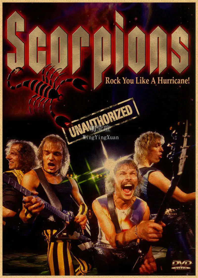 Scorpions Band Poster Wandkunst Poster Dekoration Kunstposter personalisiertes Geschenk modernes Familien Schlafzimmer Gemälde