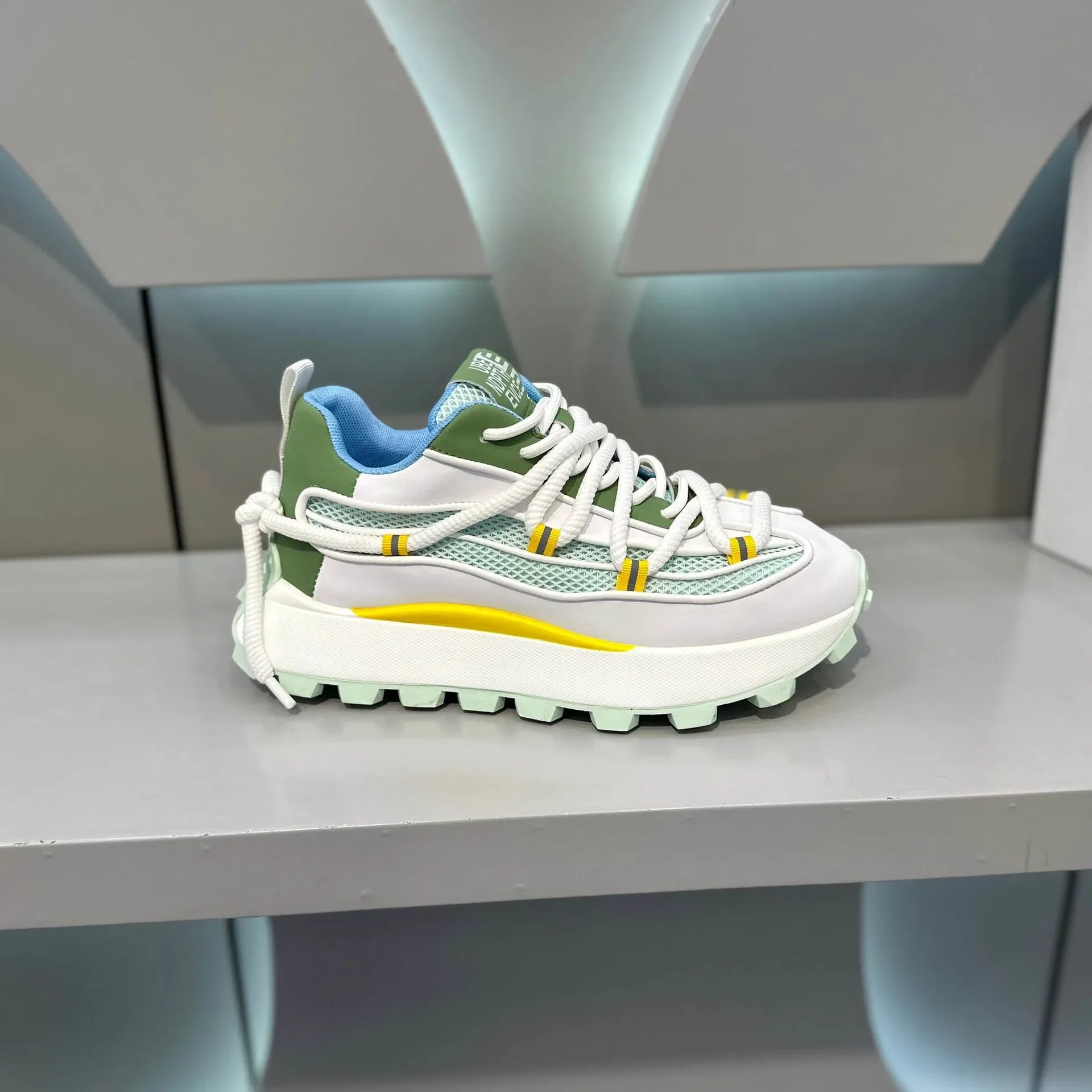 Chunky Sneaker Men Designer Running Shoes Fashion Casual Microfiber Leather Mesh Breathable Height Increased Flat Platform Shoes - Sun Studio