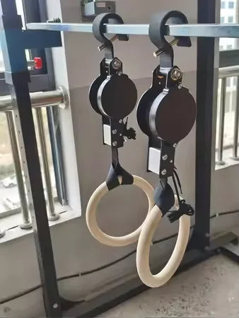 Birch Fitness Rings High Load-Bearing Adjustable Home Gymnastics Exercise Equipment Stamping Pull up Rings Wooden - Sun Studio