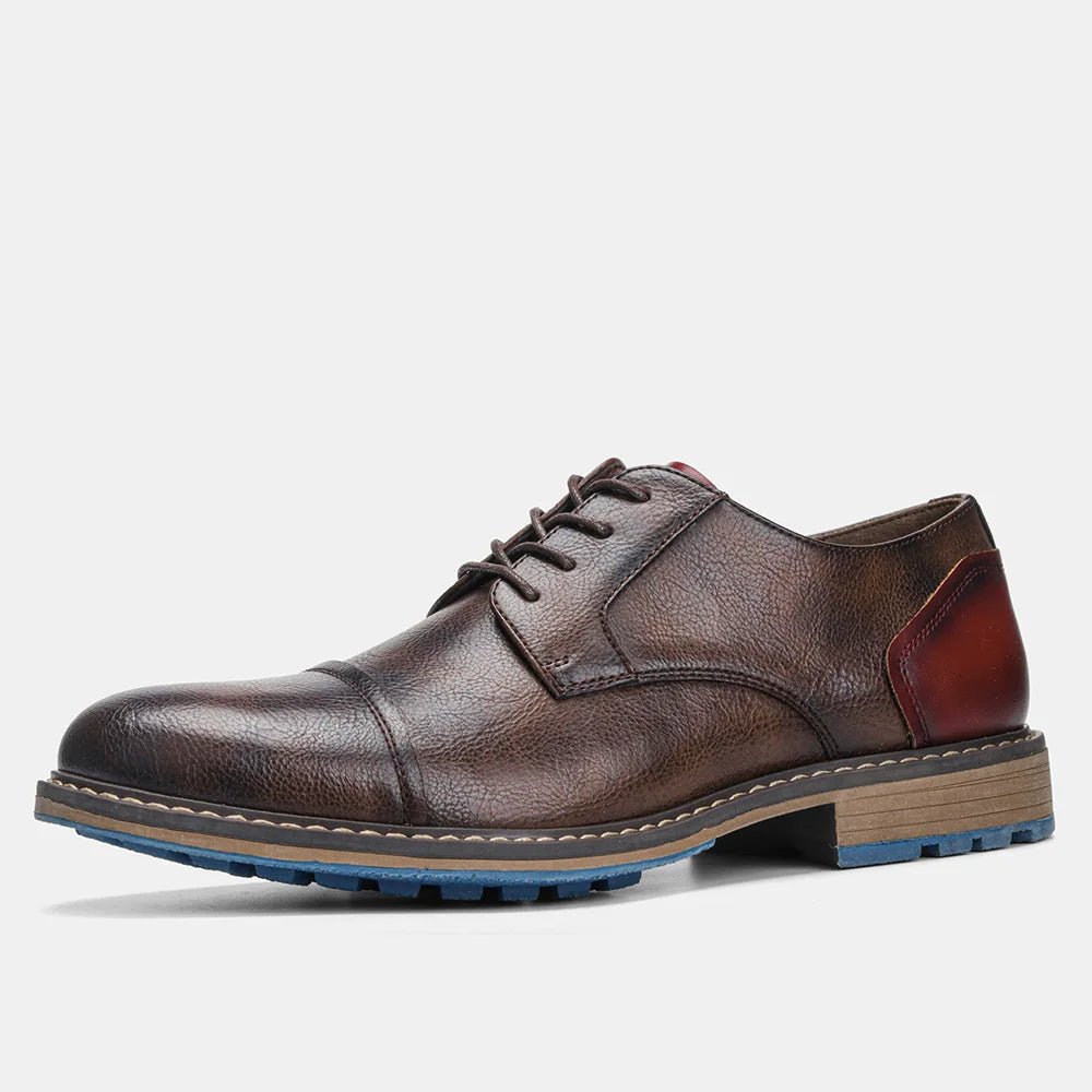 Business Herren Lederschuhe Europäisch Amerikanisch Lässige Herren Lederschuhe Retro Trend Herren Schuhe Große Größe Lederschuhe für Männer