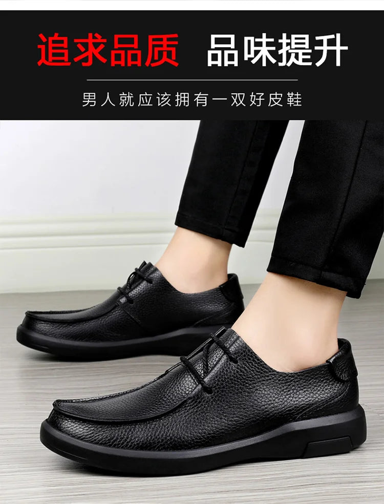 Casual Leather Shoes Men Loafers Trend Brand Business Shoes Autumn Slip on Flat Man Sneakes Comfortable Moccasins Zapatos Hombre - Sun Studio