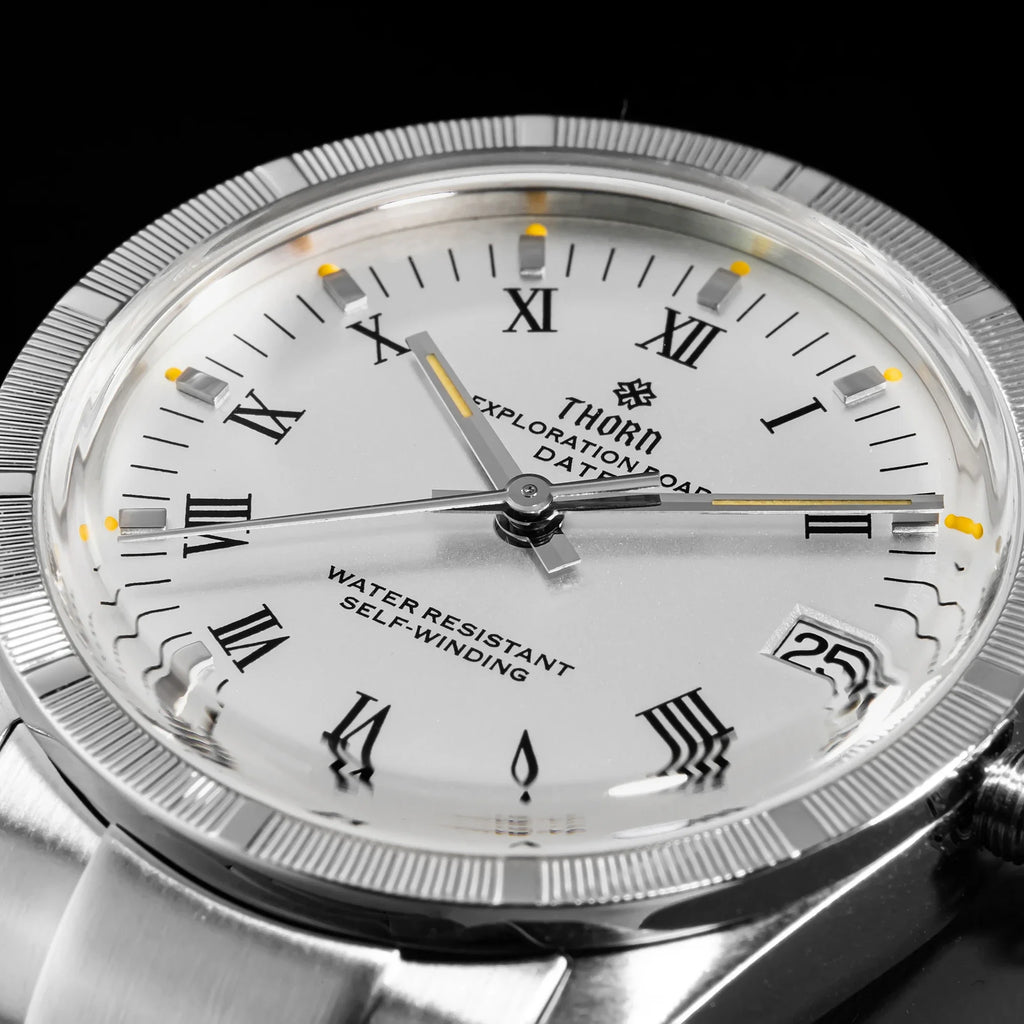 THORN T004 34mm Retro Men's Watch Automatic Movement Watch Hemisphere Sapphire Luminous 10Bar Waterproof Watches - Sun Studio