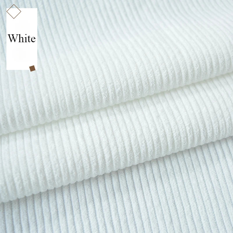 Retro Style Bag Corduroy Fabric Plain Per Meter for Pants Skirts Coats Sewing Soft Children Cloth Breathable Black Pink Wearable - Sun Studio
