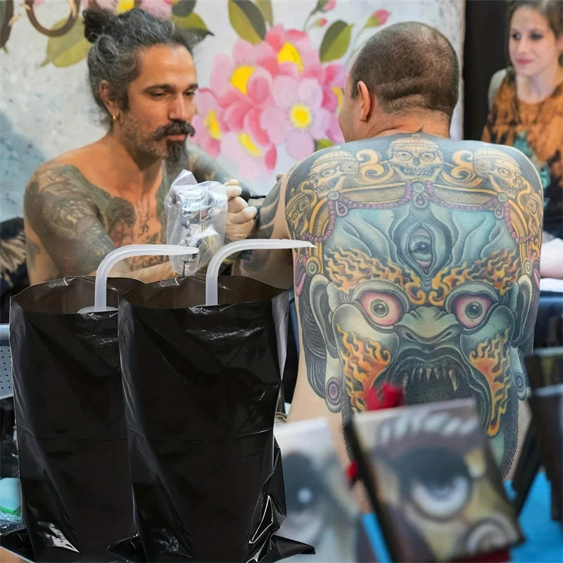 Tattoo Black Wash Bottle Bags Bottle Wash Covers Clean Bags Squeeze Bottle Sleeves for Tattoo Plastic Bag for Protect Bottle - Sun Studio