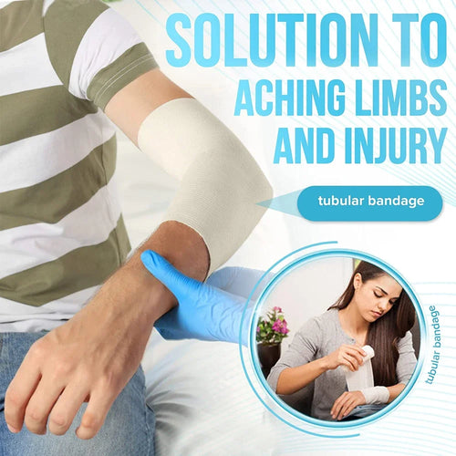 1 PCS Tubular Bandage for Legs and Knees, Reusable Elastic Bandage Sleeve, Tubular Compression Bandage Roll for Ankles & Elbows - Sun Studio