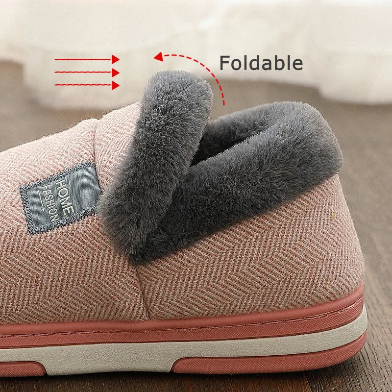 Big Size 48 49 Men Warm Home Slippers Winter Casual Shoes Women Soft Slides Couples Floor Slipper Indoor Bedroom Non Slip Flats - Sun Studio