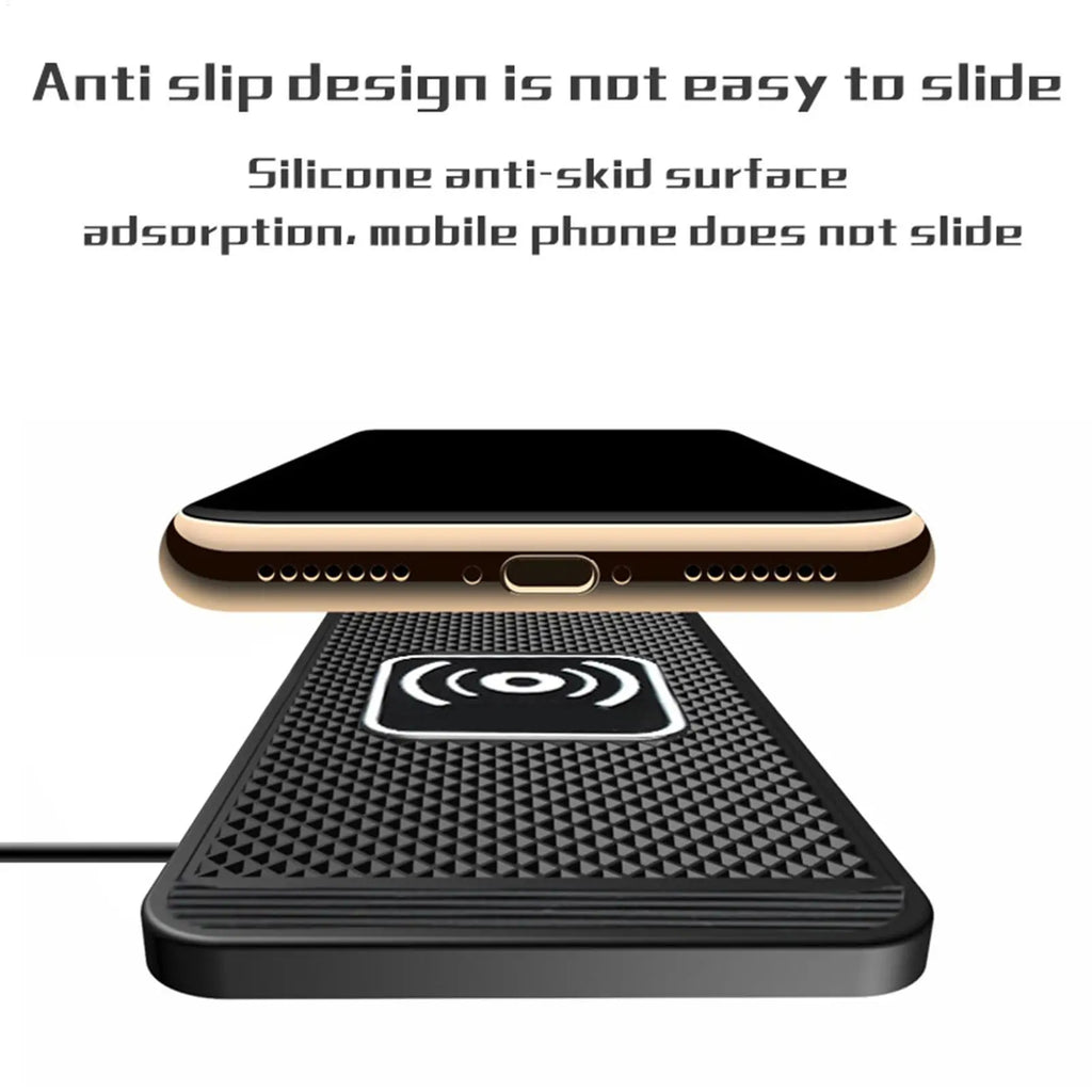 Wireless Phone Charger Wireless Car Charger Pad For Car 39 Inch Cable Automatic Sensing Non-Slip Charging Mat For Phone Vehicle - Sun Studio