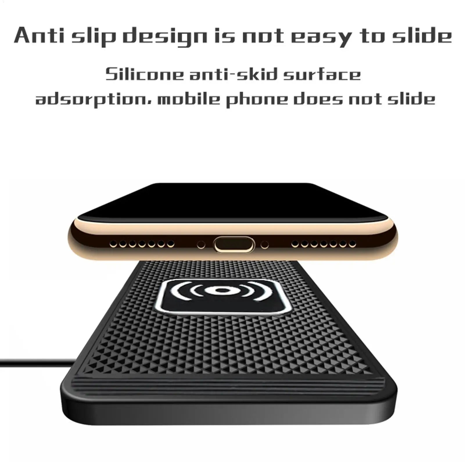 Wireless Phone Charger Wireless Car Charger Pad For Car 39 Inch Cable Automatic Sensing Non-Slip Charging Mat For Phone Vehicle - Sun Studio