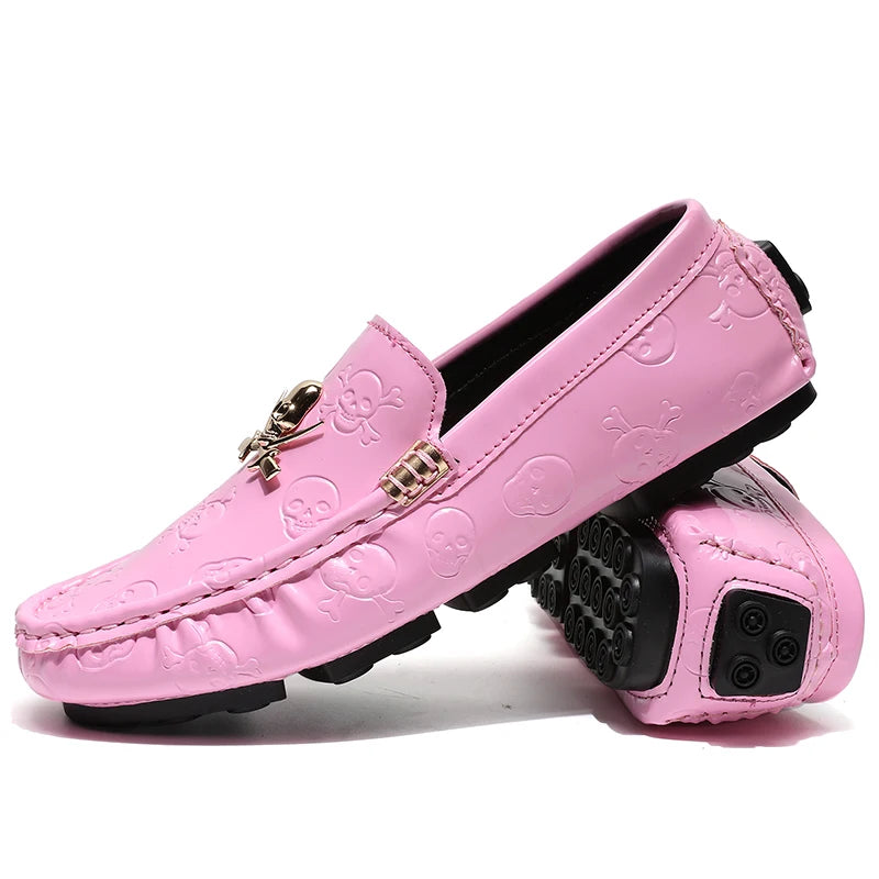 Luxury Style Male Formal Wedding Shoes Slip-on Men Pink Fashionable Casual Moccasins Shoes Big Size 47 48 Adult Party Shoes - Sun Studio